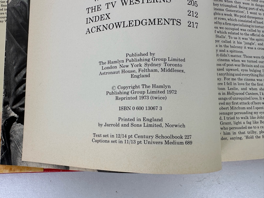 A Pictorial History of Westerns by Michael Parkinson and Clyde Jeavons Hardback Book Plus Actor Portrait Photograph Of William Desmond As Miles Chilcote 'The Judge And The Jury' And Red Ryder Photograph [Photo 14]