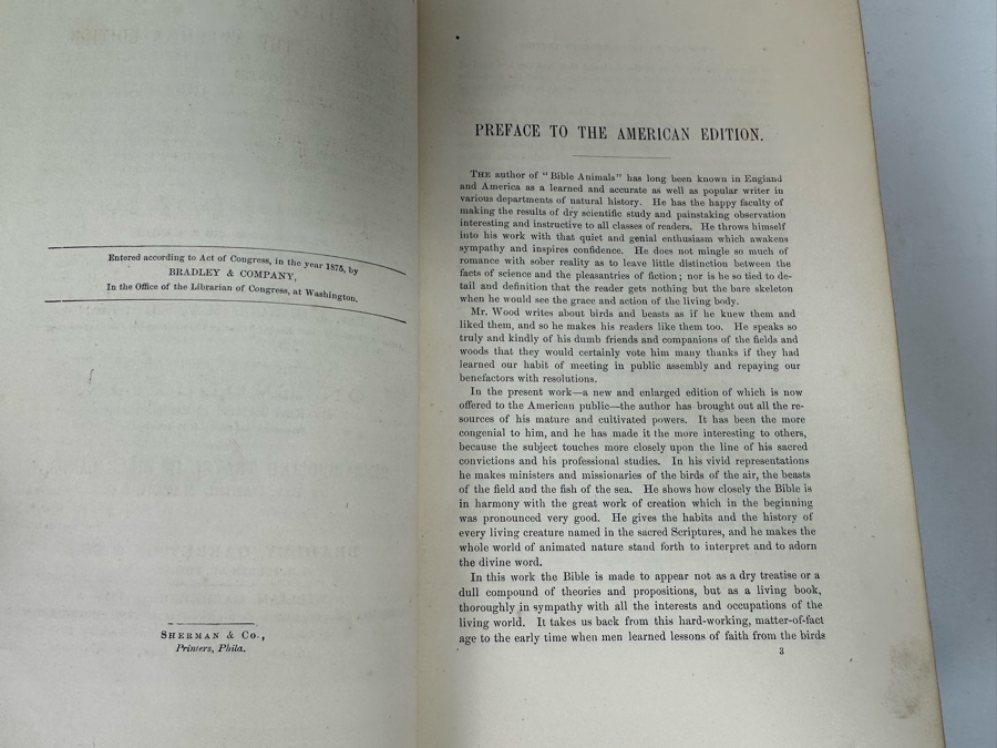 Wood's Bible Animals Illustrated Hardcover 1876 6W x 9.5L x 2.25H [Photo 11]