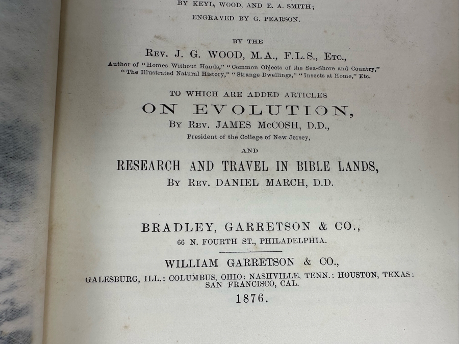 Wood's Bible Animals Illustrated Hardcover 1876 6W x 9.5L x 2.25H [Photo 10]