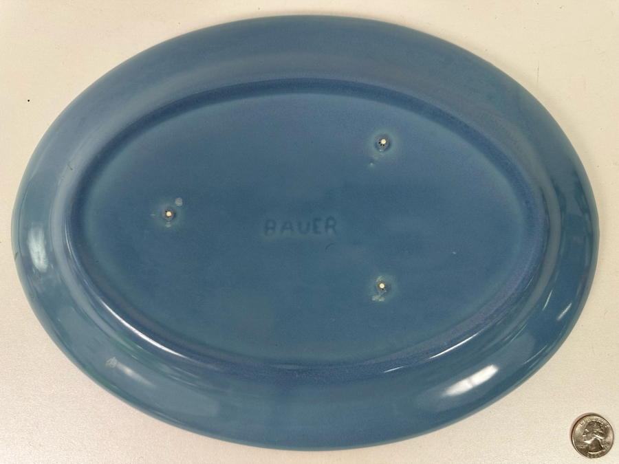 Bauer Pottery Oval Serving Platter 13W x 10L [Photo 5]