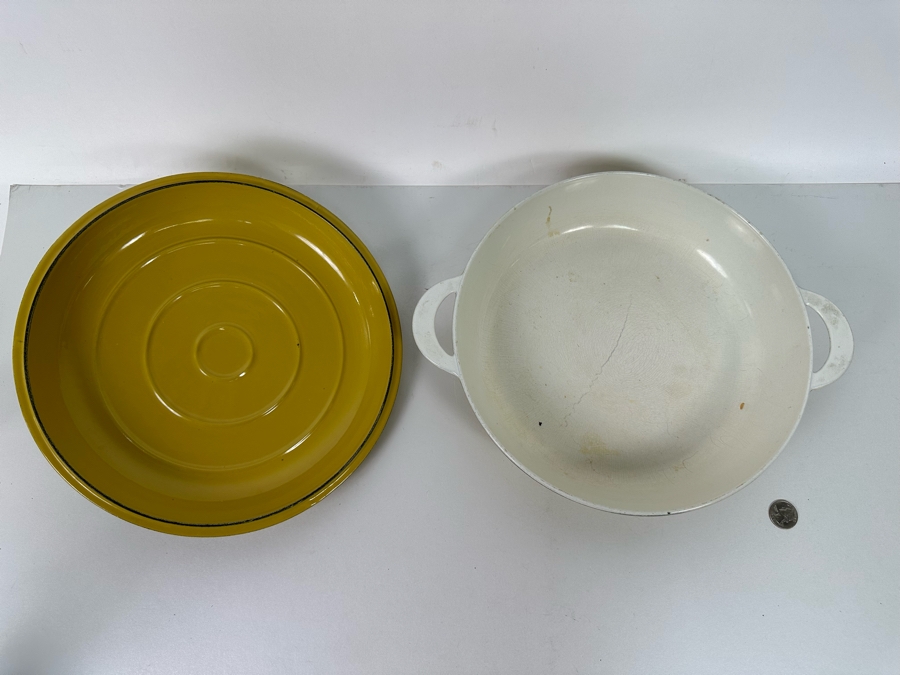 Descoware Belgium Mustard Yellow 3.5 Quart Casserole Cast Iron and Enamel Cookware 14W x 5.5H [Photo 5]