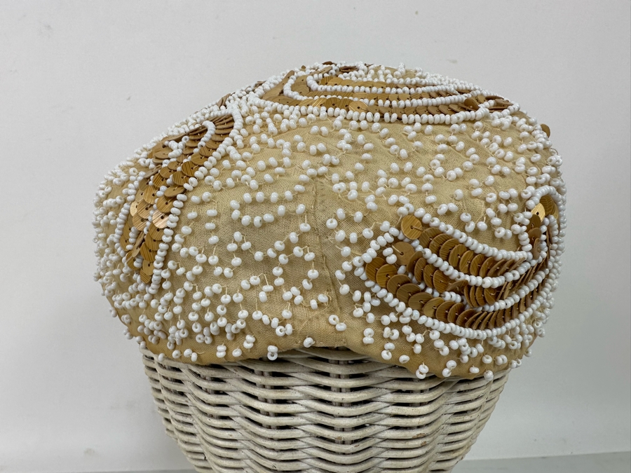 Vintage Schiaparelli Paris Beaded Pill Box Hat [Photo 8]