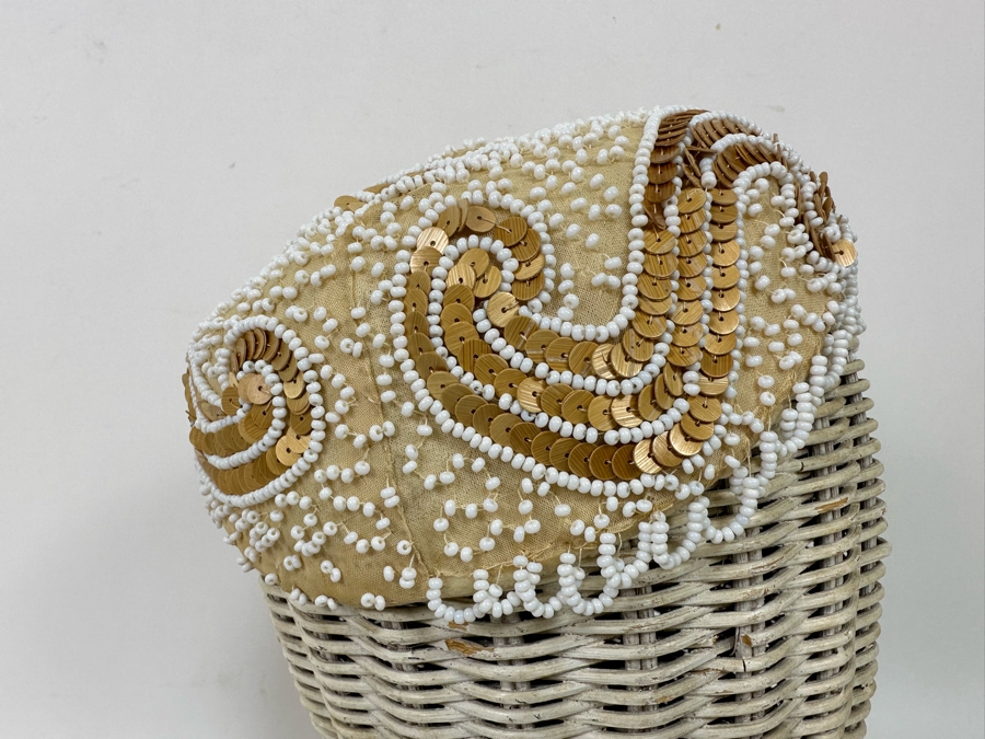Vintage Schiaparelli Paris Beaded Pill Box Hat [Photo 7]