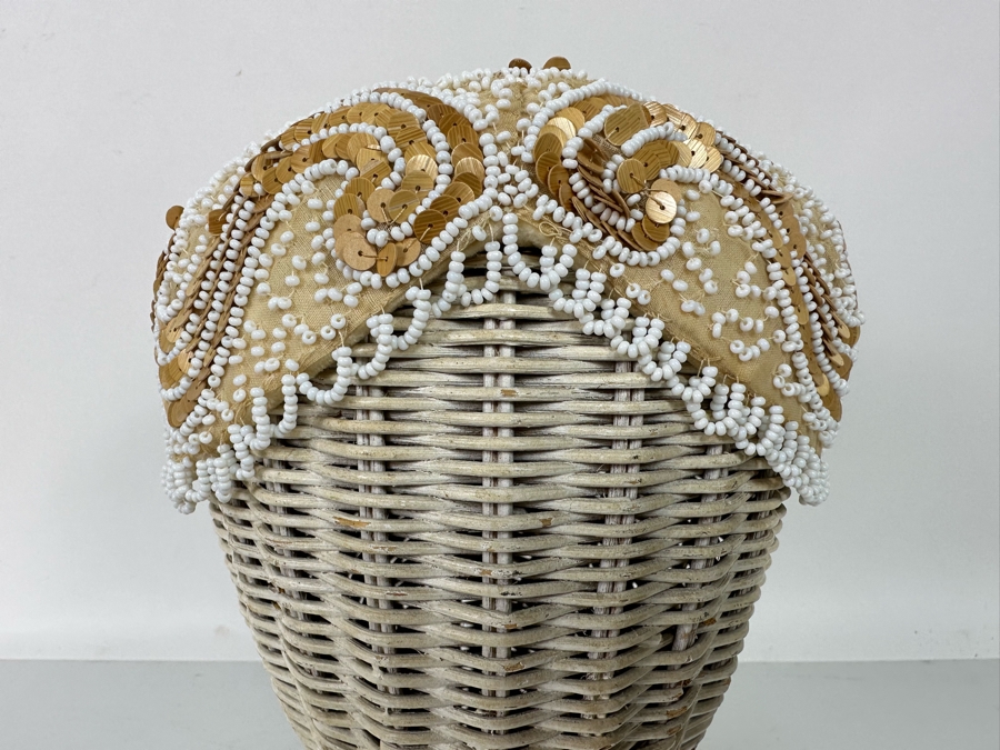 Vintage Schiaparelli Paris Beaded Pill Box Hat [Photo 4]