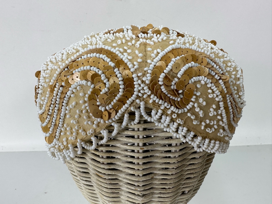 Vintage Schiaparelli Paris Beaded Pill Box Hat [Photo 5]