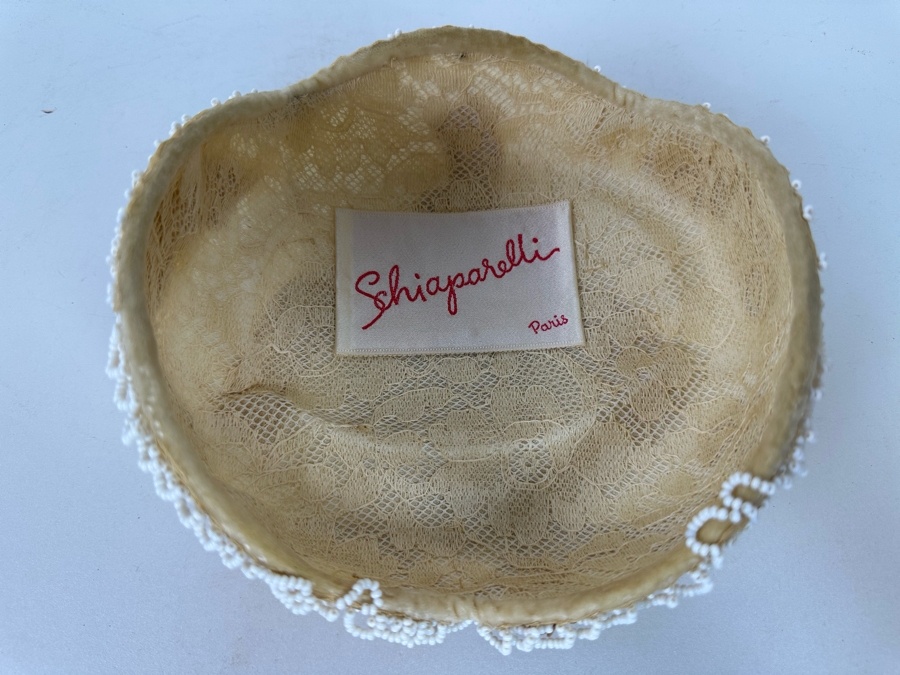 Vintage Schiaparelli Paris Beaded Pill Box Hat [Photo 10]