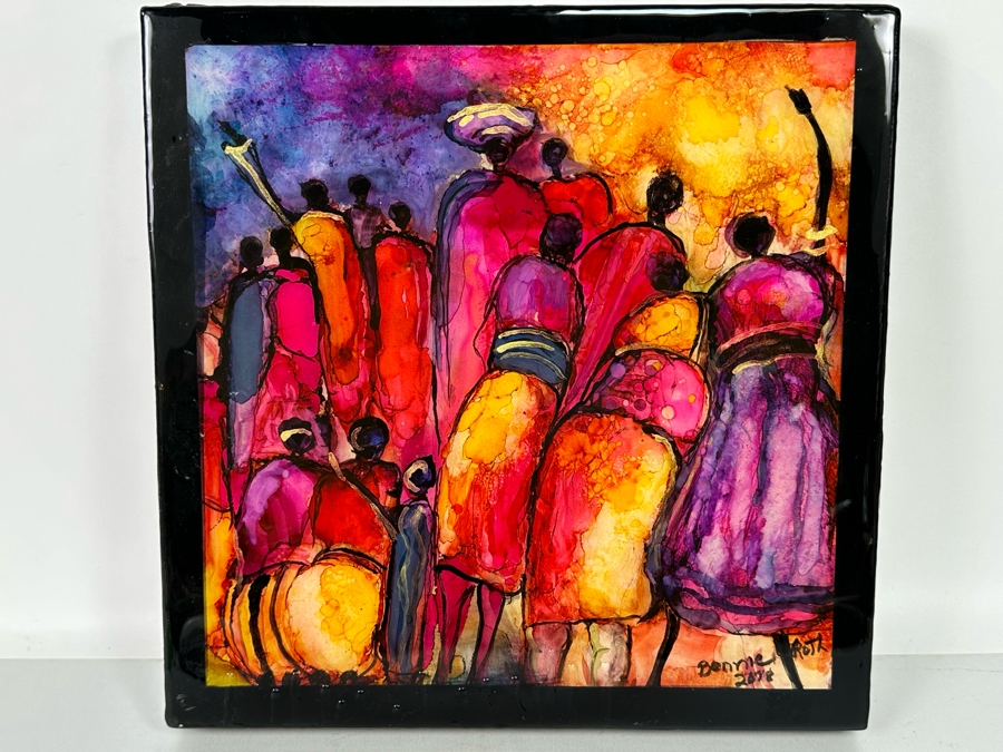 Bonnie Lee Roth (B. 1942, Southern California) Original Painting on Canvas 2018 14W x 14H [Photo 2]