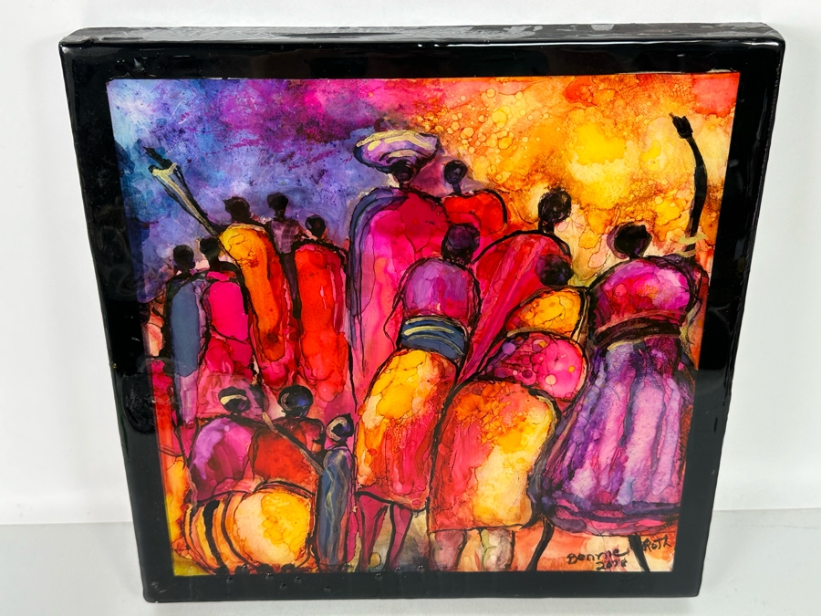 Bonnie Lee Roth (B. 1942, Southern California) Original Painting on Canvas 2018 14W x 14H [Photo 9]