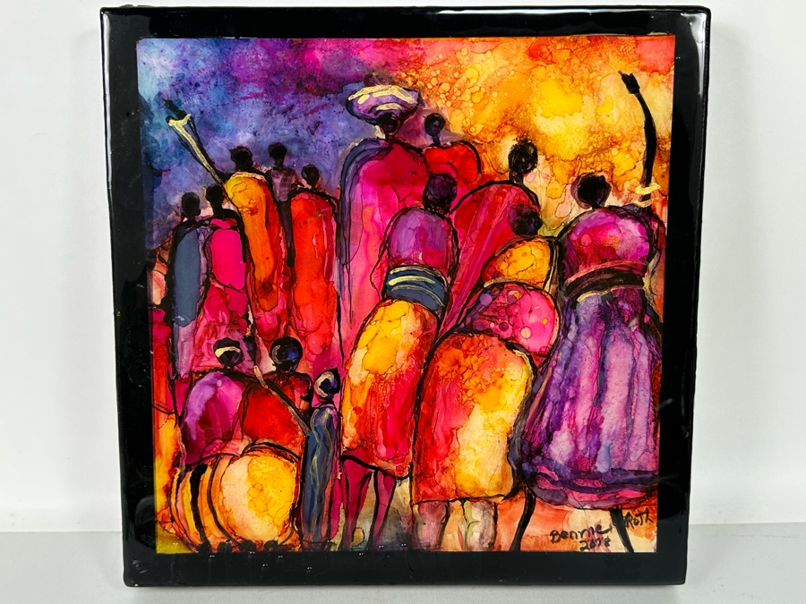 Bonnie Lee Roth (B. 1942, Southern California) Original Painting on Canvas 2018 14W x 14H [Photo 3]