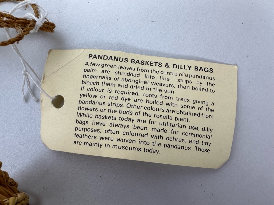 Pandanus Aboriginal Dilly Bag 10H [Photo 5]
