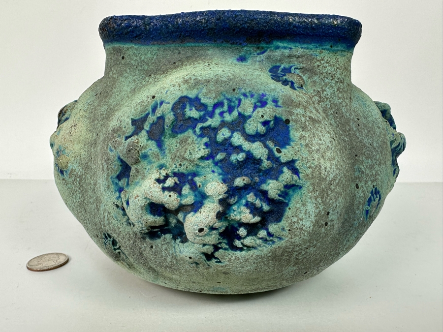 Art Pottery Vessel Signed SLOANE 8.5W X 5H [Photo 9]