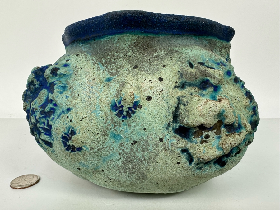 Art Pottery Vessel Signed SLOANE 8.5W X 5H [Photo 6]