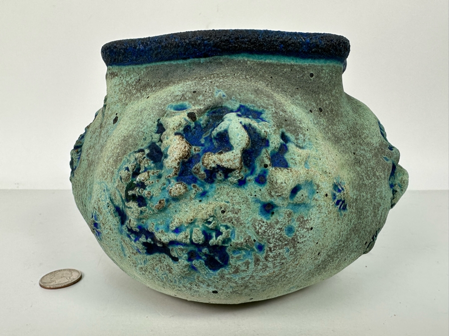 Art Pottery Vessel Signed SLOANE 8.5W X 5H [Photo 8]