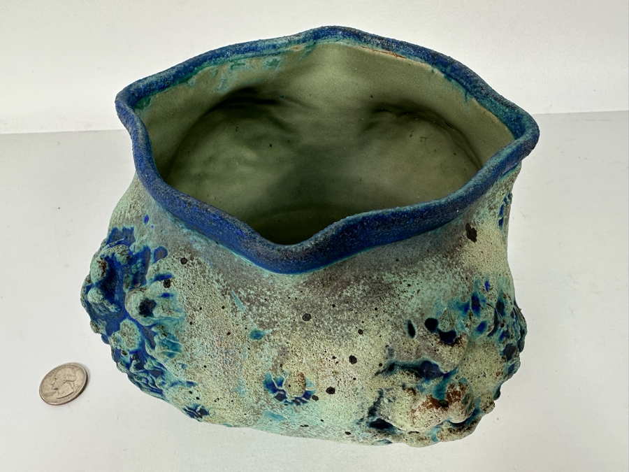 Art Pottery Vessel Signed SLOANE 8.5W X 5H [Photo 7]