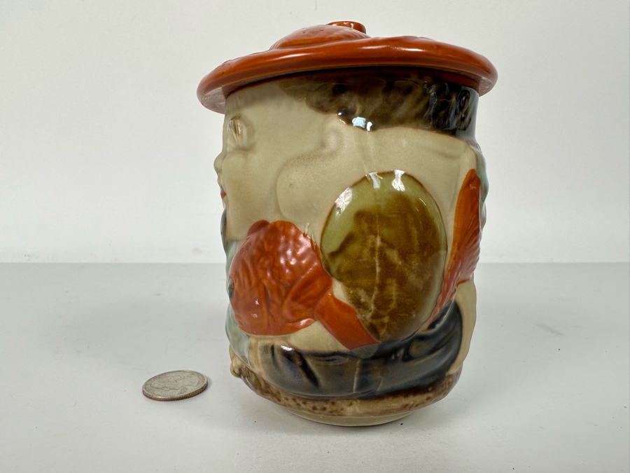 Vintage Japanese Signed Hand-painted Lidded Jar 3.5W X 5H [Photo 8]