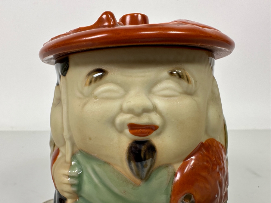 Vintage Japanese Signed Hand-painted Lidded Jar 3.5W X 5H [Photo 9]