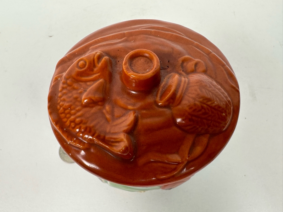 Vintage Japanese Signed Hand-painted Lidded Jar 3.5W X 5H [Photo 4]