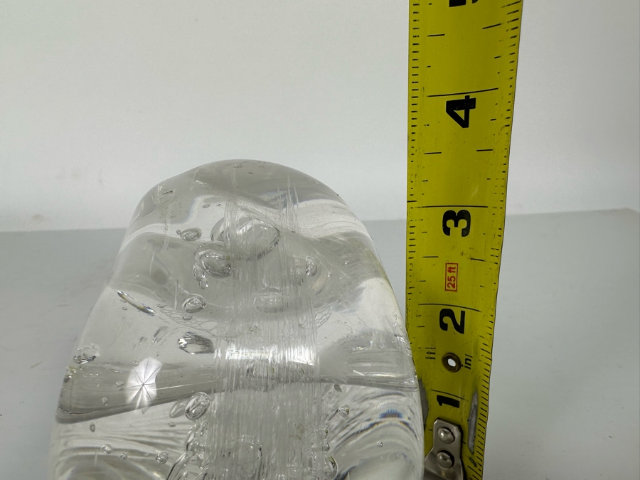 Abstract Clear Art Glass Sculpture 6W X 4D X 3.5H [Photo 10]