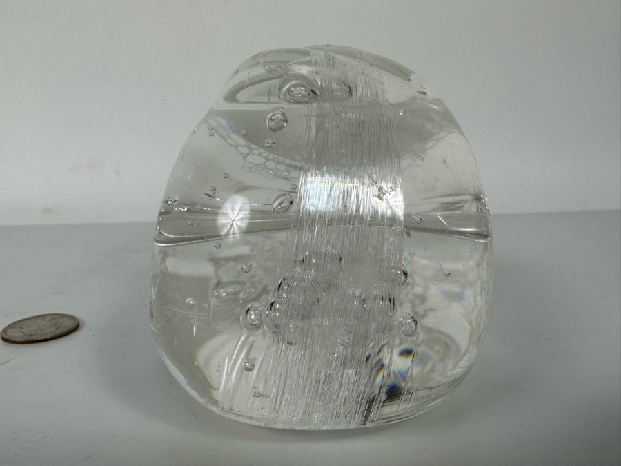 Abstract Clear Art Glass Sculpture 6W X 4D X 3.5H [Photo 7]