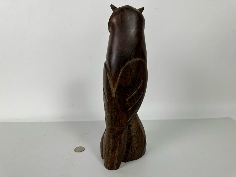 Carved Ironwood Owl Sculpture 12.5H [Photo 9]