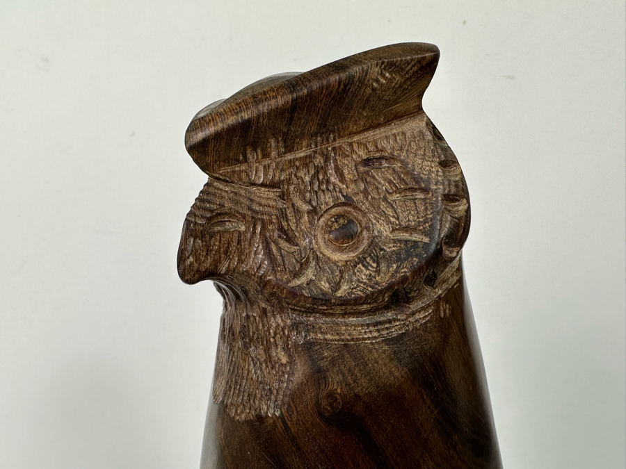 Carved Ironwood Owl Sculpture 12.5H [Photo 4]