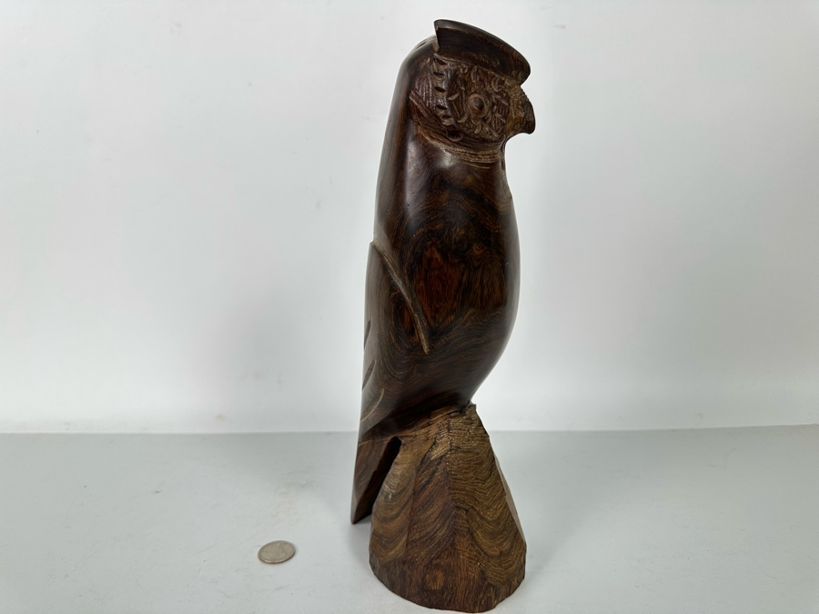 Carved Ironwood Owl Sculpture 12.5H [Photo 8]