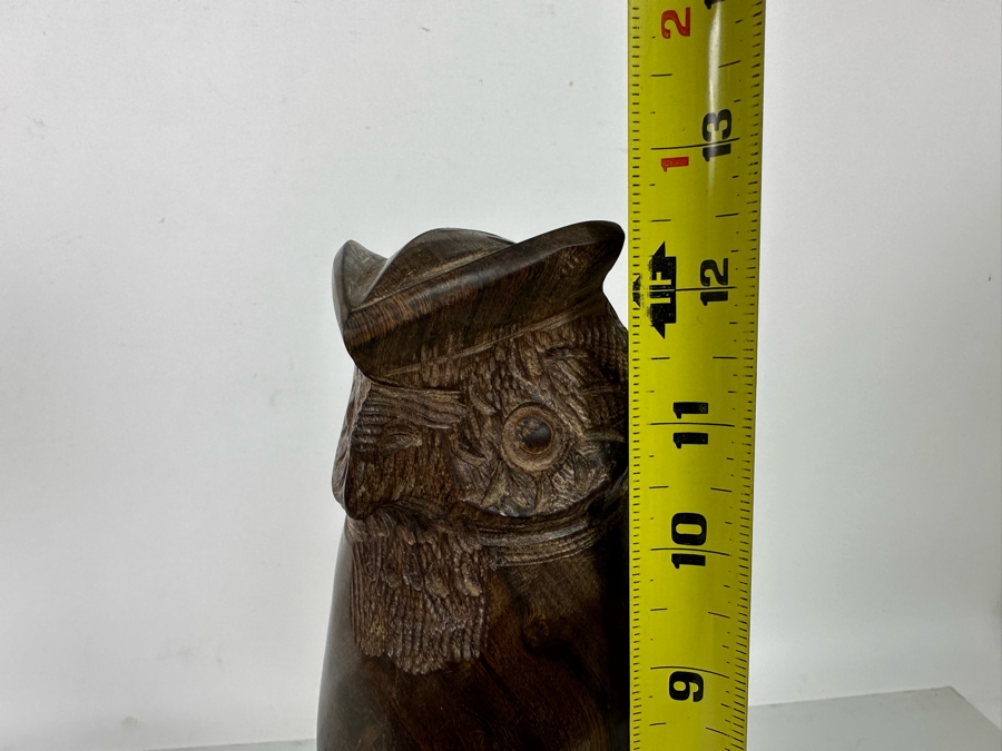 Carved Ironwood Owl Sculpture 12.5H [Photo 11]