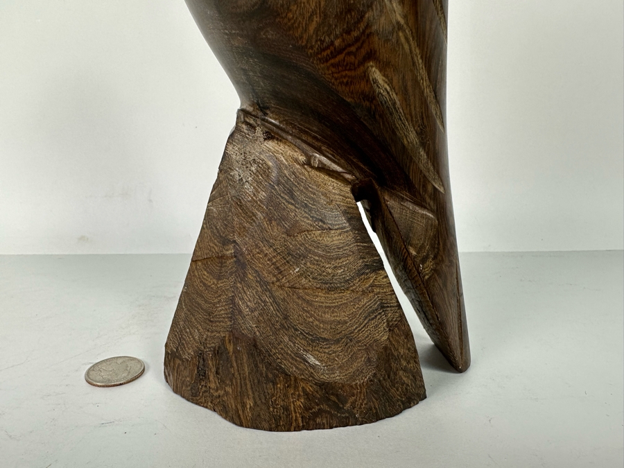 Carved Ironwood Owl Sculpture 12.5H [Photo 5]