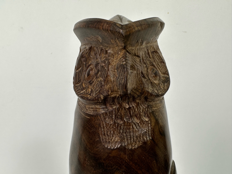 Carved Ironwood Owl Sculpture 12.5H [Photo 7]
