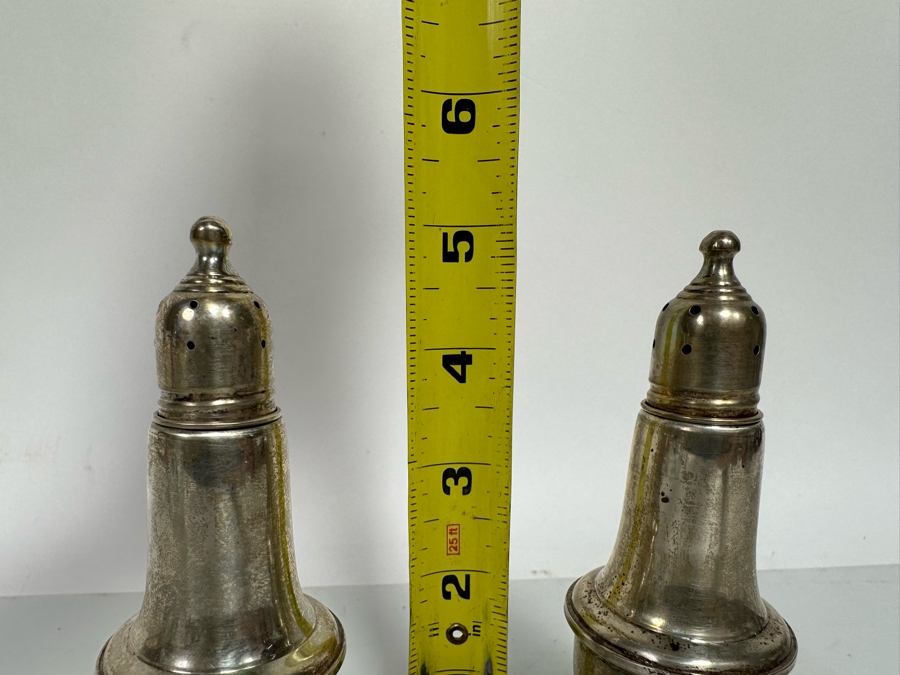 Pair Of Sterling Silver Weight Salt & Pepper Shakers By Watrous 5H [Photo 5]