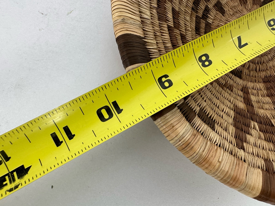 Vintage Native American Coiled Tray Basket 9W X 1.75H [Photo 9]
