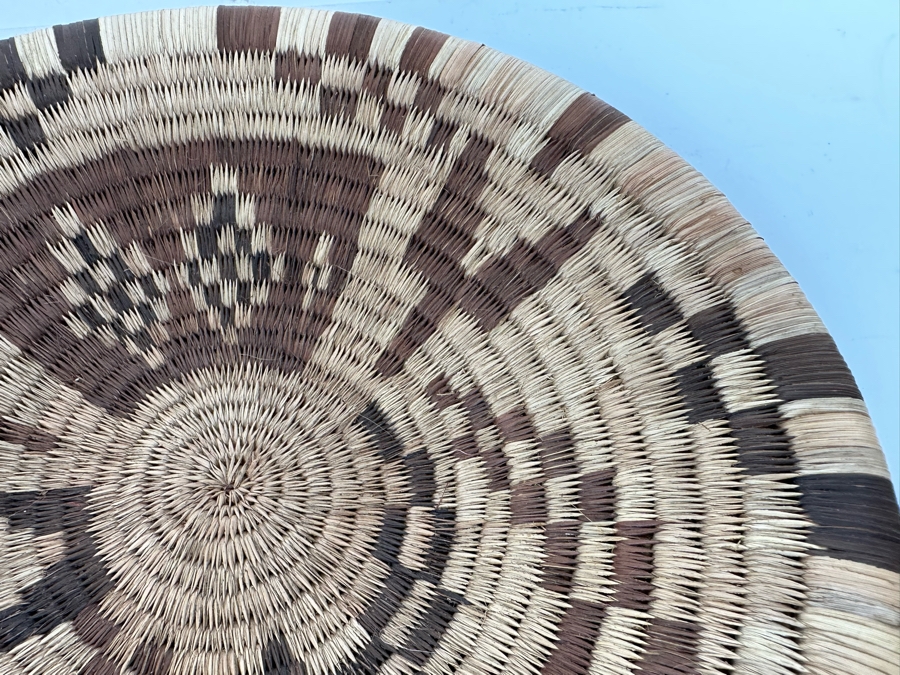 Vintage Native American Coiled Tray Basket 9W X 1.75H [Photo 6]