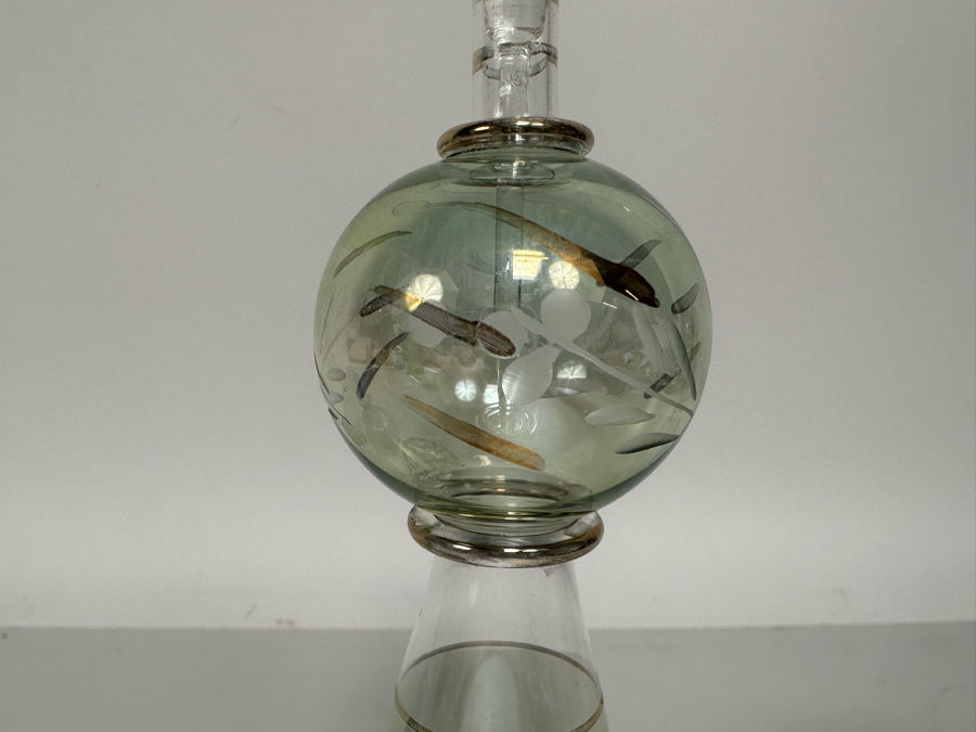 Vintage Murano Italian Glass Paperweight And Pair Of Art Glass Perfume Bottles 4H And 8H [Photo 11]