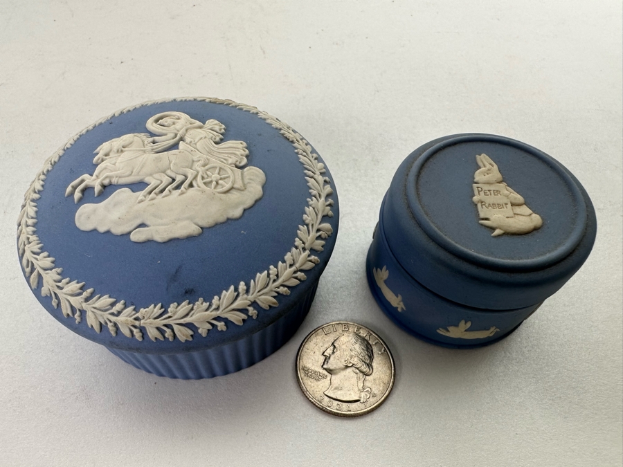 Pair Of Vintage Wedgwood Porcelain Boxes 2.5R And 1.5R [Photo 3]