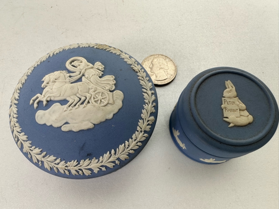Pair Of Vintage Wedgwood Porcelain Boxes 2.5R And 1.5R [Photo 2]