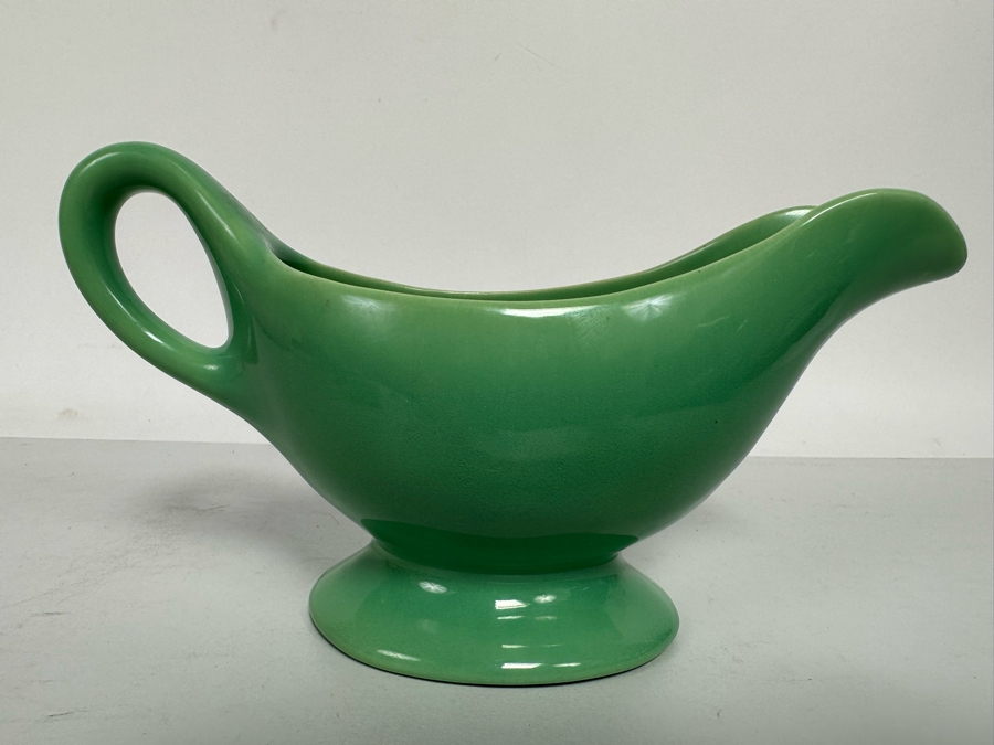 Vintage Mid-Century Modern Green Gladding McBean GMB Sauceboat Sauce Boat 8W X 4.5H [Photo 2]