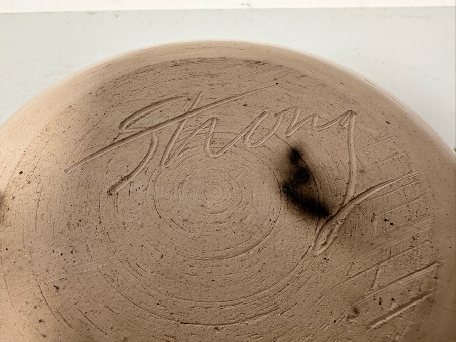 Vintage Horse Hair Horsehair Pottery Vessel Signed Strong 6W X 4H [Photo 7]