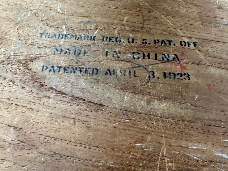 Antique Chinese Mahjong Mah-Jongg Set Bamboo And Bone Tiles With Wooden 5-Drawer Box (Front Left Of Box Is Missing Wooden Piece) 1923 Patent Date [Photo 15]