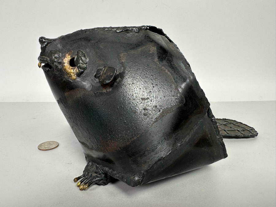 Don Rodenhaven Original Metal Beaver Sculpture 11W X 8.5D X 5H [Photo 2]