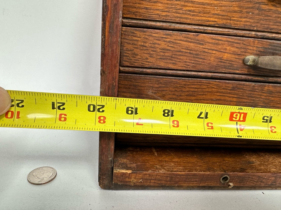 Antique Tiger Oak Machinist Toolbox 20W [Photo 14]