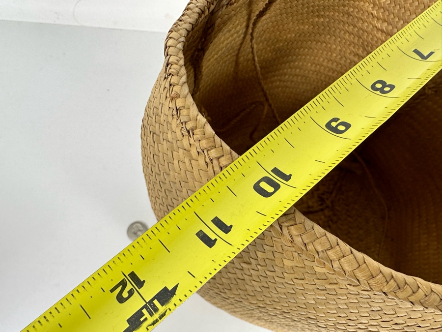 Vintage Handmade Woven Mexican Tortilla Basket Handbag With Strap 10W X 11H [Photo 12]