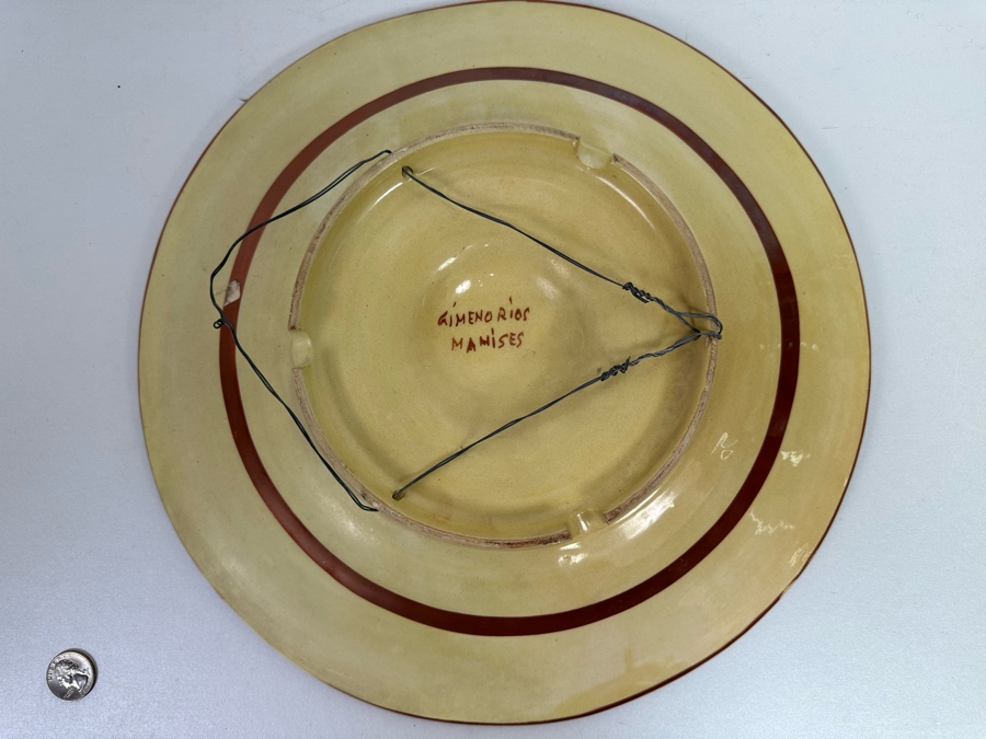 Gimeno Rios Manises Mid-Century Spanish Art Pottery Luster Bowl With Tin Glaze 14R X 2.5H [Photo 6]