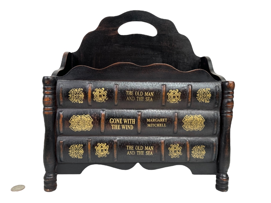 Book Themed Floor Magazine Rack 14W X 10D X 14H