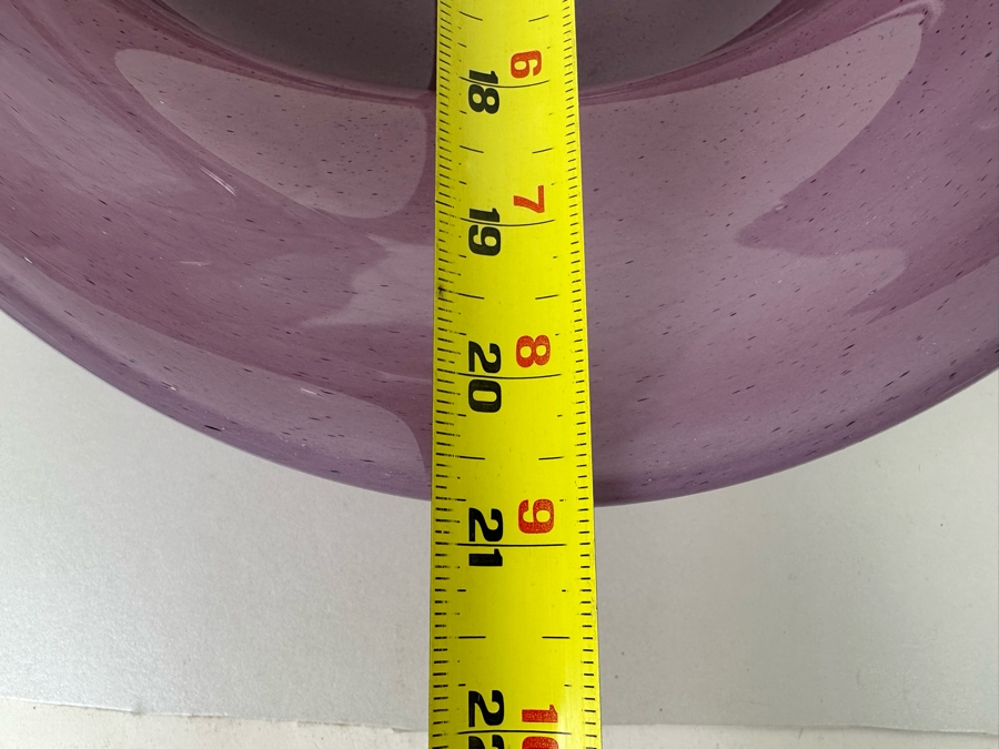 Large Italian Art Glass Centerpiece Bowl Purple Made In Italy 21W X 5H [Photo 22]