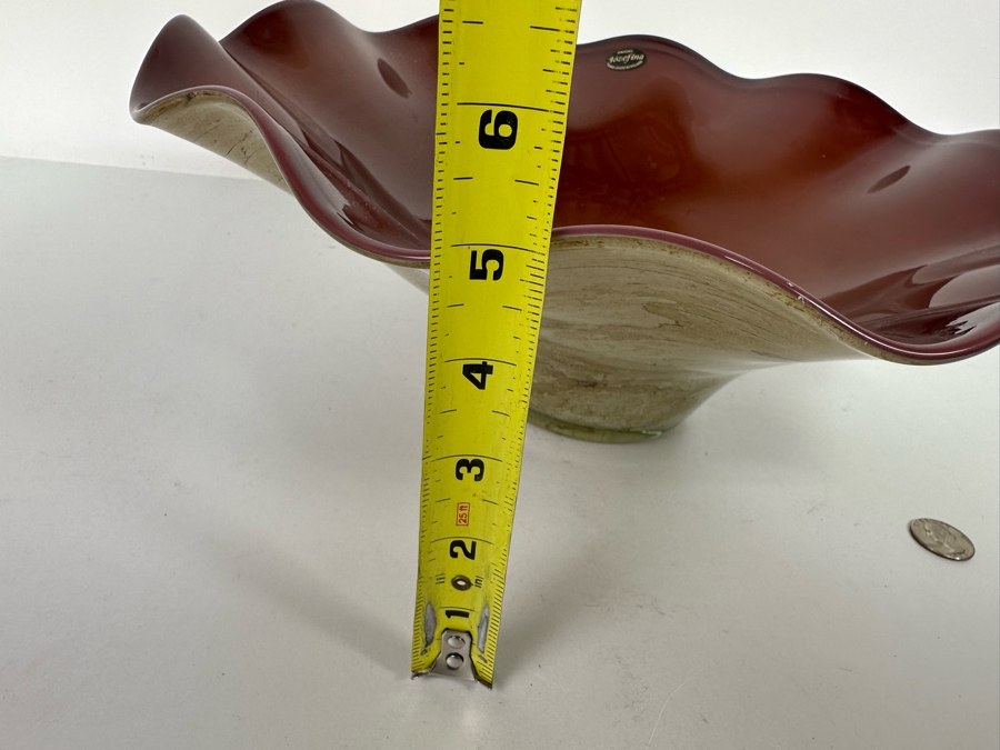 Impressive Handmade Art Glass Centerpiece Bowl Made In Poland Krosno Jozefina Oldest Art Glass Factory In Europe 15W X 5H [Photo 14]