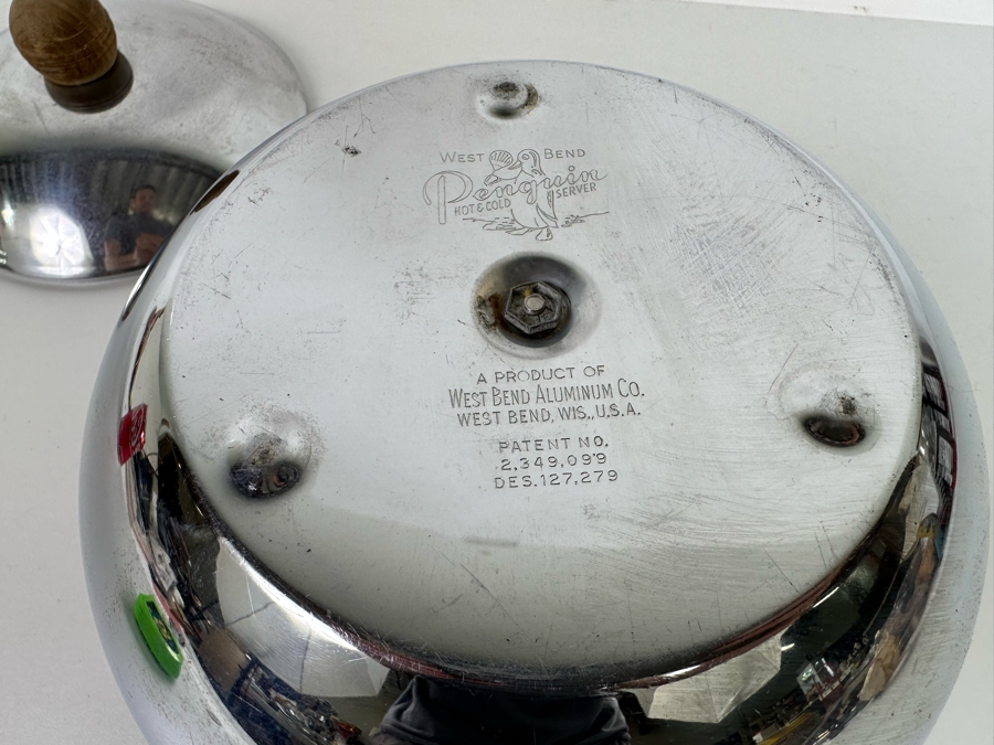 West Bend Stainless Steel Penguin Hot & Cold Server Ice Bucket 10W X 8H [Photo 7]