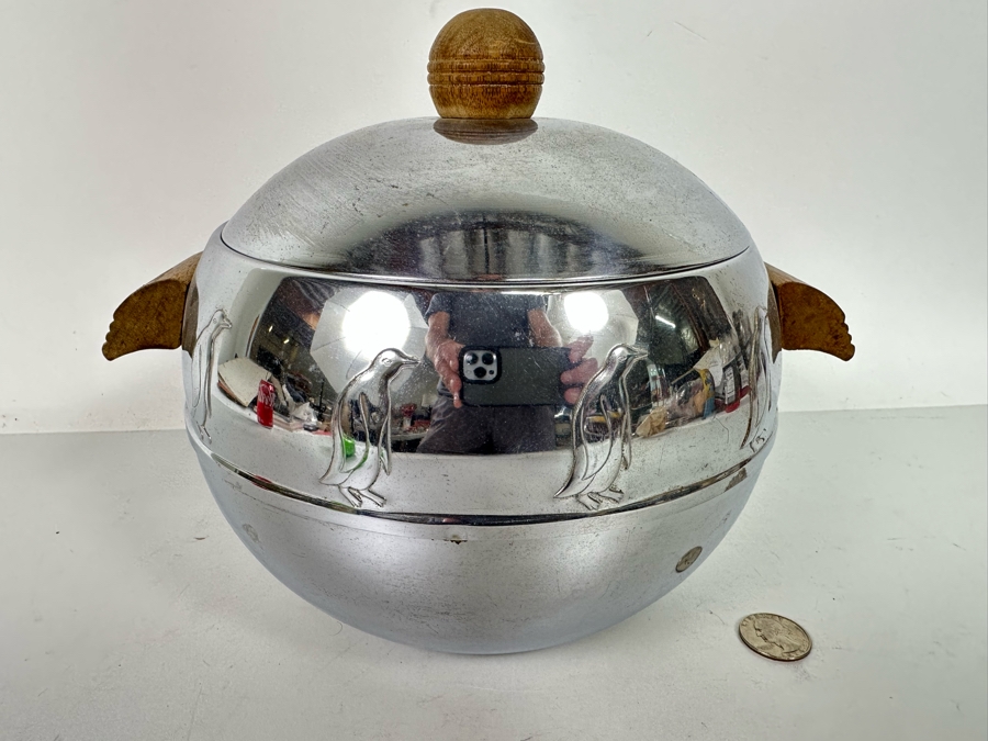 West Bend Stainless Steel Penguin Hot & Cold Server Ice Bucket 10W X 8H [Photo 2]