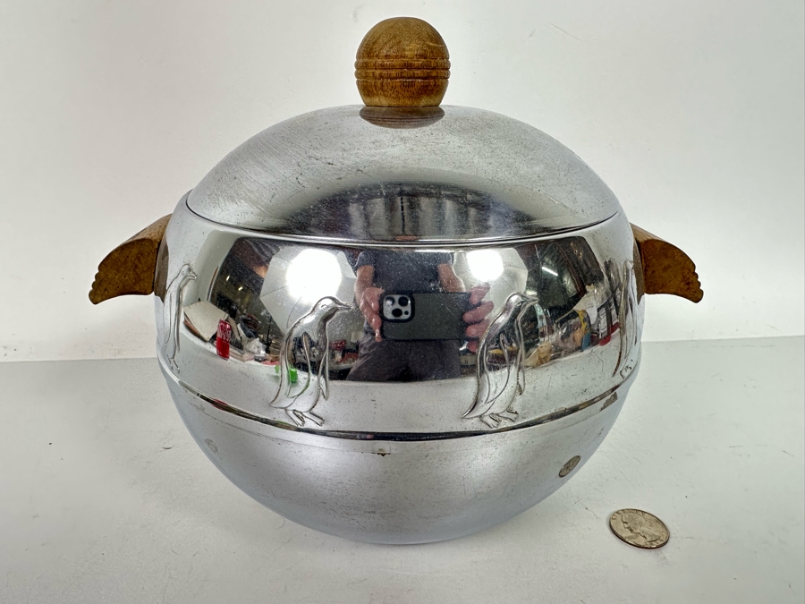 West Bend Stainless Steel Penguin Hot & Cold Server Ice Bucket 10W X 8H [Photo 3]