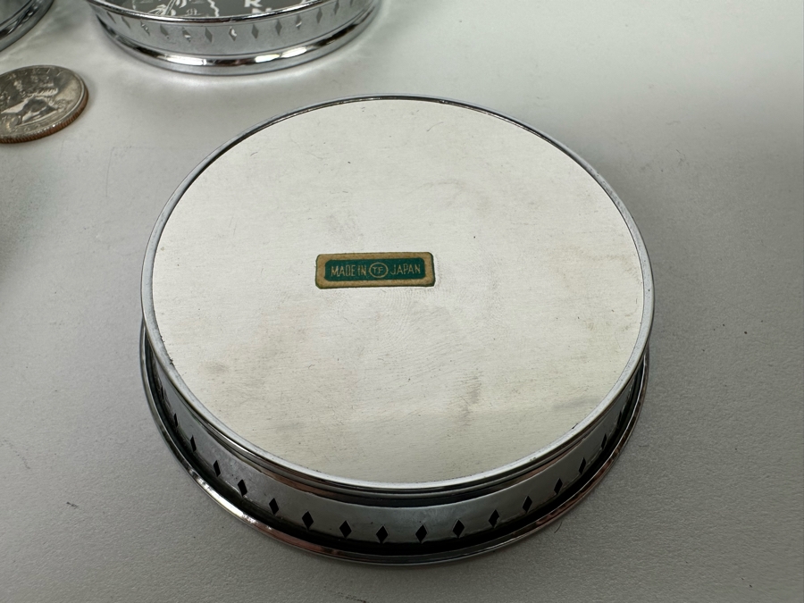 Four Vintage California Themed Metal Drink Coasters 3R Made In Japan [Photo 6]