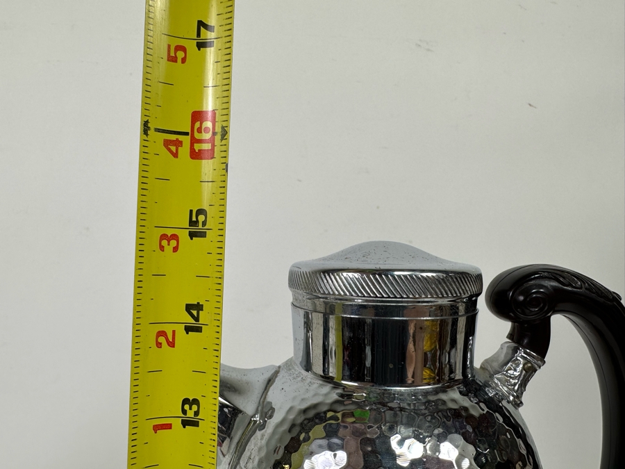 Four Krome Kraft Farber Brothers Cocktail Stemware Glasses 6H With Cocktail Beverage Server Pitcher 15H New York, NY [Photo 21]